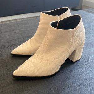 Cream colored booties